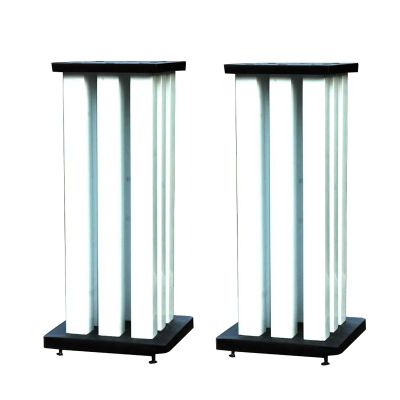BTZHY Speaker Stands,2pcs Bookshelf E1 Plate + 5 * 5cm Metal Column + 8 Pure Copper Feet, Multiple Height, Easy Assembly