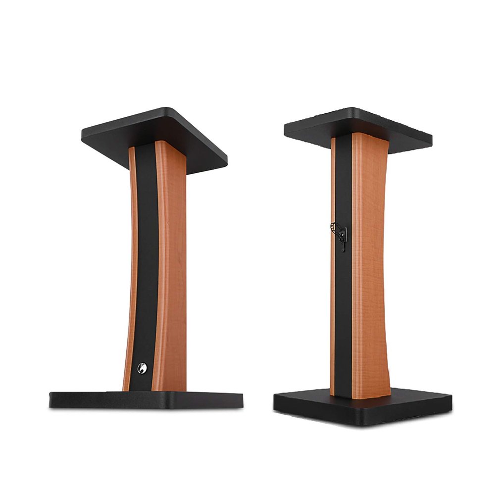 BTZHY Speaker Stands,1 Pair Surround Bold Solid Pillar Weight Up to 22lbs - 1 Pair, 25 Arc Design, 5 Heights, Easy Assembly