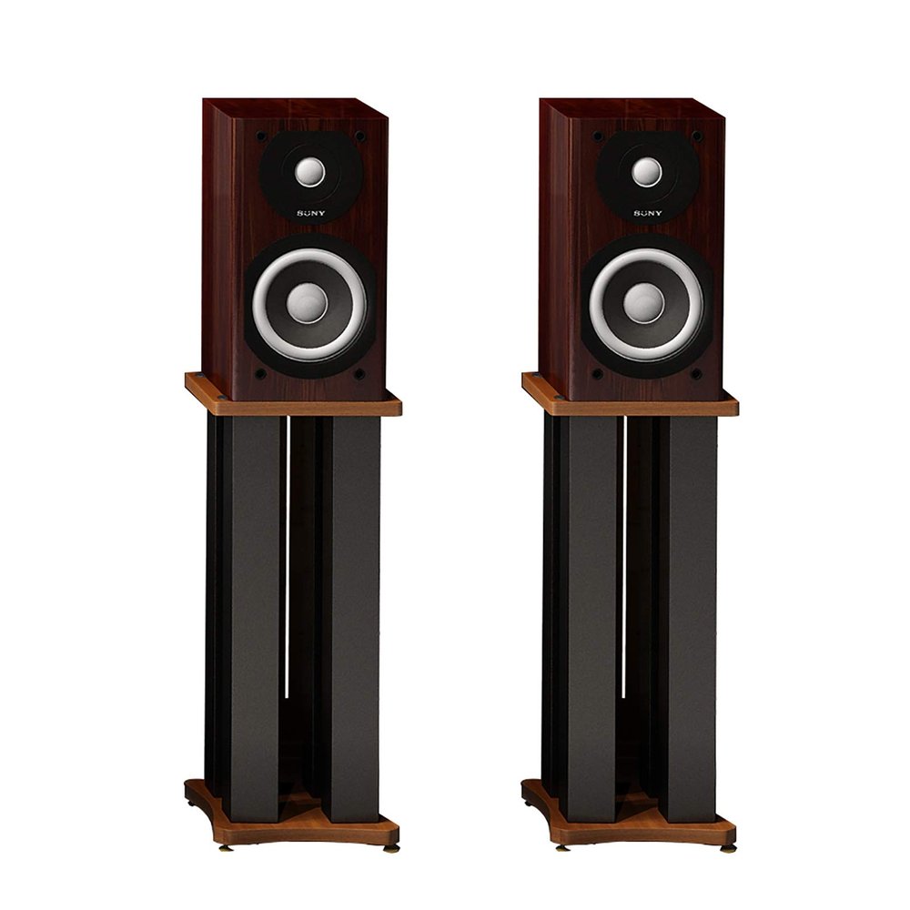 BTZHY Speaker Stands,2-Pack Universal Floor 5 * 5cm Metal Column, Comes with Pure Copper Feet, for Surround Sound and Book Shelf Speakers
