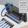 Docking Station for Steam Deck Game Consoles, 6-in-1 Multifunctional Dock Hub with 4K@60Hz HDMI-Compatible Video Output + 1000Mbps Ethernet + 3 USB3.0 Ports + Type-C PD Charging view 3