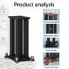 Speaker Stands,2pcs Bookshelf Holds Satellite and Small Bookshelf Speakers, Stand Height from 7.8 to 31.4 Inch Optional, Black view 4