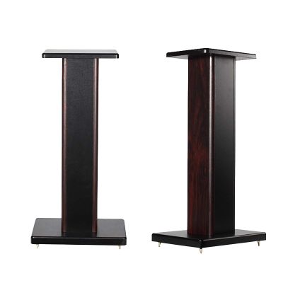 BTZHY Speaker Stands,2pcs Bookshelf 2 Wood Base Supports Comes with 8 Pure Copper Feet, for Medium to Large Bookshelf Speakers