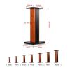 BTZHY Speaker Stands,2pcs Bookshelf 2 Wood Base Supports Comes with 8 Pure Copper Feet, for Medium to Large Bookshelf Speakers view 2