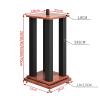 BTZHY Speaker Stands,2 Pack Bookshelf Metal Steel Frame Support, Holds Satellite and Small Bookshelf Speakers view 2