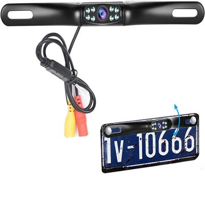 18-IR LED Lights Car Backup Camera Rear View Camera Ultra HD Night Vision,Podofo 145 Wide Reversing Camera for Car Waterproof License Plate Rear Reverse Camera for Pickup Truck Car SUV RV CVBS