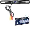 18-IR LED Lights Car Backup Camera Rear View Camera Ultra HD Night Vision,Podofo 145 Wide Reversing Camera for Car Waterproof License Plate Rear Reverse Camera for Pickup Truck Car SUV RV CVBS view 1