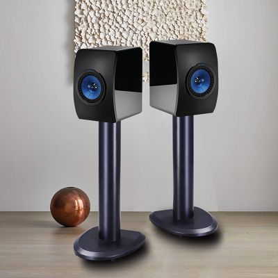 BTZHY Speaker Stands,2pcs Bookshelf E1 Sheet + Metal Hollow Column, for Surround Sound and Book Shelf Speakers, Easy Assembly