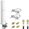 Maswell 4G LTE 5G Antenna Outdoor, 600-7000MHz 2X2 MIMO External Antenna, Up to 4.5 dBi, Cross-Polarized Omnidirectional for 4G/5G Routers & Gateways for T-Mobile Home Internet, Verizon, AT&T view 1