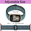 Yibcaiic Elastic Bands Compatible with Fitbit Versa 4 Bands Women - Sense 2 Band Men - Versa 3 Bands Women- Sense Band Men, Adjustable Stretchy Straps Replacement for Fitbit Sense & Fitbit Versa 3 & view 4