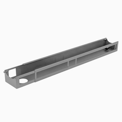Desky Power Rail  Thermal Overload Protection Desk Power Strip with USB Ports, Mountable Under Desk Cable Organizer  Grey