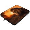 African Lion Mac Book Pro 14" Sleeve - Wild Animal Laptop Sleeve - Illustration Mac Book Sleeve view 4