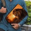 African Lion 2-Sided Print Mac Book Pro 16" Sleeve - Wild Animal Laptop Sleeve - Illustration Mac Book Sleeve view 3