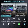 Built-in DSP Car Stereo Radio for Honda Civic 2001 2002 2003 2004 2005 with Wireless CarPlay Android Auto MirrorLink Podofo 9 inch HD IPS Touch Screen Bluetooth GPS WiFi Backup Camera Mic view 2