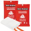 SecuCaptain Emergency Fire Blanket for Home and Kitchen - 2 Pack 40"x40" Flame Suppression Fiberglass Fire Blankets for House Camping Car Office Warehouse Emergency Survival Safety view 1