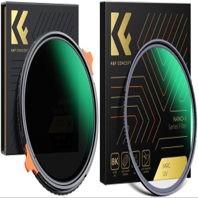 55mm Variable ND4-64 & CPL 2-in-1 + MCUV Protection Filters Kit (3 Pcs) for Camera Lens, 28 Multi-Coated 2-6 Stops Variable ND UV Lens Filters Set