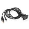 FSFY AUX USB Cable Adapter 1.5M Car Mount Flush Cable 3.5mm Accessary for Audio Jack USB Socket Cable Universal view 2