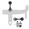 XBERSTAR Integrated Aero Handlebar Out Front Cycling Computer Road Bike Mount Compatible with Garmin,for XOSS G G+ and Bike Light Attachment (Black) view 3