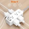15Ft Extension Cord, BESHON Power Strip Surge Protector, 6 Outlets with 3 USB Ports(1 USB C Outlet), 3-Side Outlet Extender, Wall Mount, Compact for Home, College Dorm Room view 3
