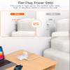 15FT Flat Extension Cord, BESHON Flat Plug Power Strip with USB C, Ultra Thin Flat Plug Extension Cord - 6 Outlets with 4 USB Ports(2 USB C Outlet), No Surge Protector for Dorm Room Travel Essentials view 3