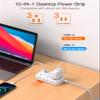 15FT Flat Extension Cord, BESHON Flat Plug Power Strip with USB C, Ultra Thin Flat Plug Extension Cord - 6 Outlets with 4 USB Ports(2 USB C Outlet), No Surge Protector for Dorm Room Travel Essentials view 4