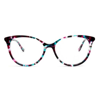AOOLIA Reading Glasses for Women Vintage Cat Eye Computer Readers Anti UV Ray Multicolor Frame Blue-Light Blocking Eyeglasses (Floral 3, 1.75, multiplier_x)