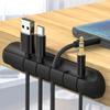 Black Sleek Desktop Cable Manager (3, 5, & 7 Slots) (3 Holes) view 1