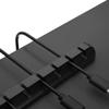 Black Sleek Desktop Cable Manager (3, 5, & 7 Slots) (3 Holes) view 4