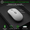 BlueFinger Wireless Keyboard and Mouse with Power Display, Blacklit Rechargeable Full Sized Silent Light Up Gaming Keyboard Mouse Combo for Computer, Mac, Laptop, PC (White) view 3