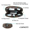 Contacts Crazy Horse Leather Travel Electronic Organizer Cables Chargers Accessories Storage Case Holder Clutch Bag view 4
