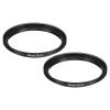 PATIKIL 49mm-52mm Metal Step Up Ring, 2 Pack Camera Lens Filter Adapter Ring Aluminum Filter Adapter Ring for Camera Lenses Hood, Black view 1