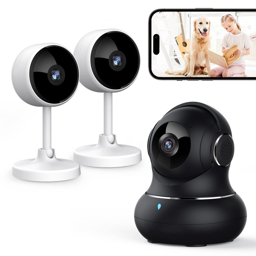 litokam Cameras for Home Security with Night Vision, 2K Indoor Security Camera, Motion Detection, 2-Way Audio, WiFi Camera Home Camera Compatible with Alexa