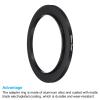PATIKIL 58mm-72mm Metal Step Up Ring, 2 Pack Camera Lens Filter Adapter Ring Aluminum Filter Adapter Ring for Camera Lenses Hood, Black view 4