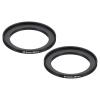 PATIKIL 40.5mm-49mm Metal Step Up Ring, 2 Pack Camera Lens Filter Adapter Ring Aluminum Filter Adapter Ring for Camera Lenses Hood, Black view 1