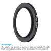 PATIKIL 40.5mm-49mm Metal Step Up Ring, 2 Pack Camera Lens Filter Adapter Ring Aluminum Filter Adapter Ring for Camera Lenses Hood, Black view 4