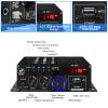 Bluetooth 5.0 Audio Power Amplifier AK-380 400W+400W 2.0 CH HiFi Stereo Amp Receiver with USB,SD,AUX,FM Antenna for Car Home Speaker Bar Party-(Without Power Adapter) view 4