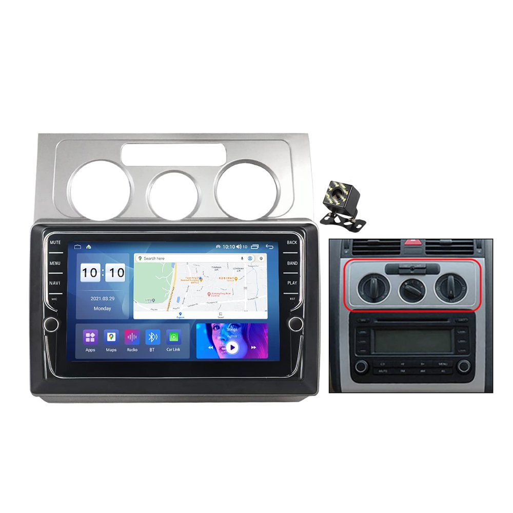 10" Android 11 Car Navigation GPS Radio for Volkswagen Touran 1 2003-2010 Car Stereo Multimedia Player with Car-Play/Android Auto/Wifi/Bluetooth/4G/DSP/SWC+Backup Camera,K700s/8+128g/b