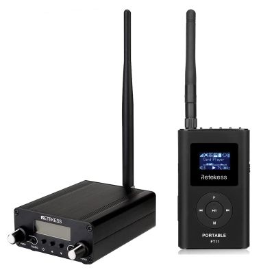 Retekess TR508 FM Transmitter for Church, Long Range FM Radio Stereo Station, Retekess FT11 FM Transmitter Portable FM Broadcast Transmitter for Church with Microphone