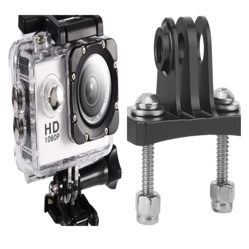 Action Camera 12MP Waterproof 30m Outdoor Sports Video DV Camera 1080P Full HD LCD Mini Camcorder with 900mAh Rechargeable Batteries and Mounting Accessories Kits(White)