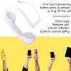 3.5mm Retro Telephone Handset, Cell Phone Handset, Cell Phone Receiver Microphone Speaker, for Smartphones and Computers with 3.5mm Headphone Jack (White) view 3