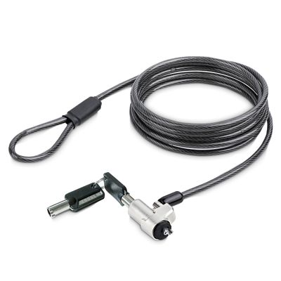 StarTech.com Laptop Cable Lock Compatible with Noble Wedge; 6.6ft (2m), Anti-Theft Keyed Lock, Security Cable for Dell XPS/Latitude/2-in-1 Notebooks, Steel Cable Lock for Laptop, TAA