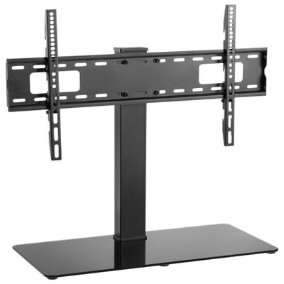 Swivel Tabletop Pedestal Type Monitor or TV Stand with Glass Base for 37 to 70 Screen