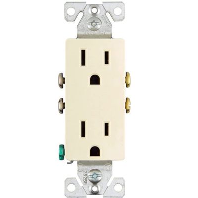 4K Ultra HD Wi-Fi Functional Wall Outlet Receptacle Spy Camera P2P WiFi Power Plug Socket Hidden Nanny Cam Spy Camera, 120V AC Wired (Color: Almond/Type: Square Face)