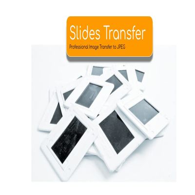 Slides, Photos, Negatives - Image Transfer Service, Digitization to Digital JPEG File (100)