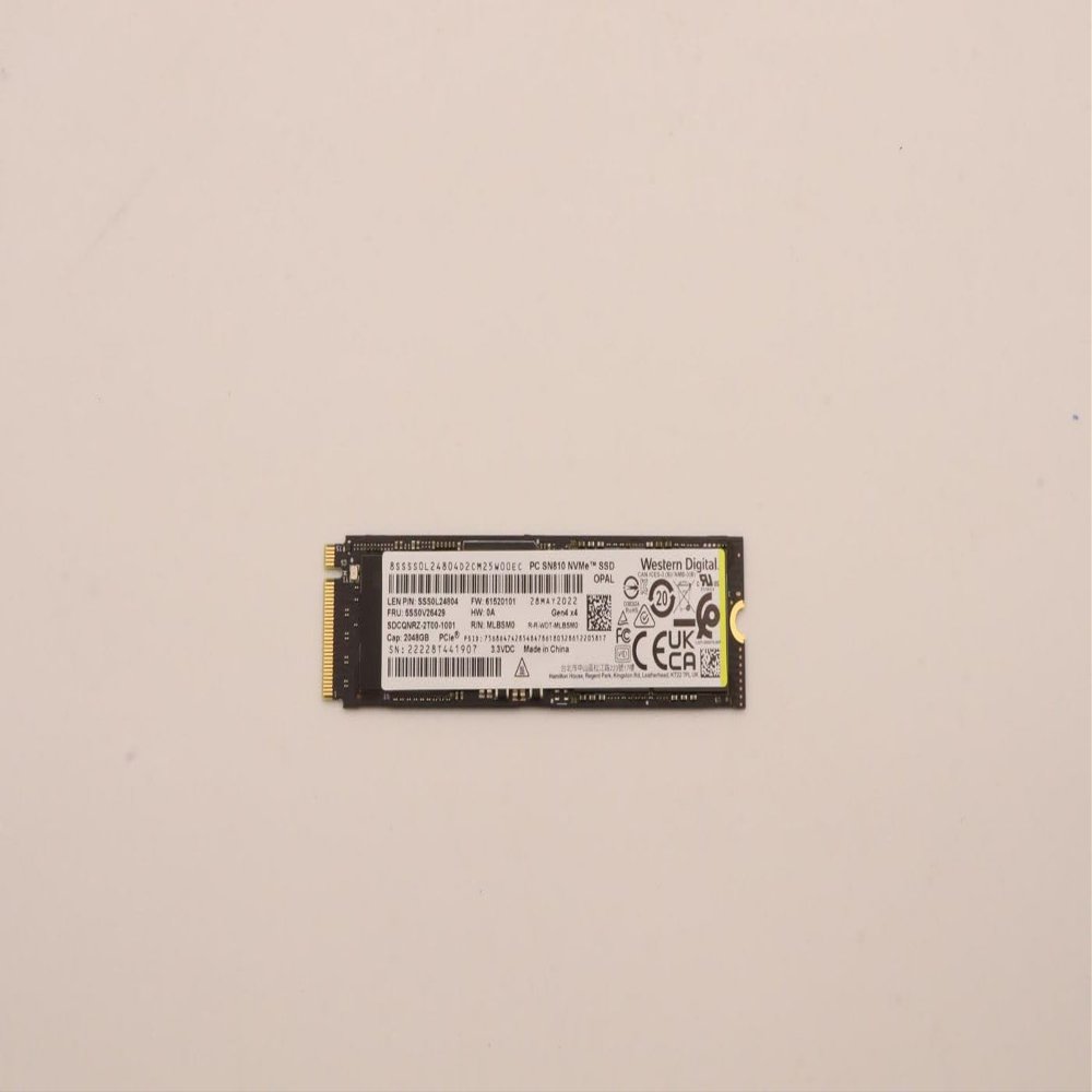 New Genuine 2T M.2,2280,PCIe4x4,KIX,OP,LTS SSD Hard Drive for Lenovo Workstation ThinkStation Thinkpad Carbon 5SS0V26429 5SS0V26420