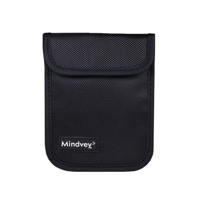 Mindvey Faraday Bags for Car Key Fobs, Credit Cards, Smart Watches/Data Privacy, Electronic Device Security, Anti-Hacking Card Protection 5G RF & RFID Shielding (1, Black)