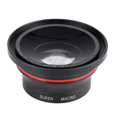 Fish Eye Lens for Camcorder,Universal 55mm & 37mm Fisheye Lens for Camcorder & Dv Digital Camera - Super Wide Angle 0.39X with Phone Clip