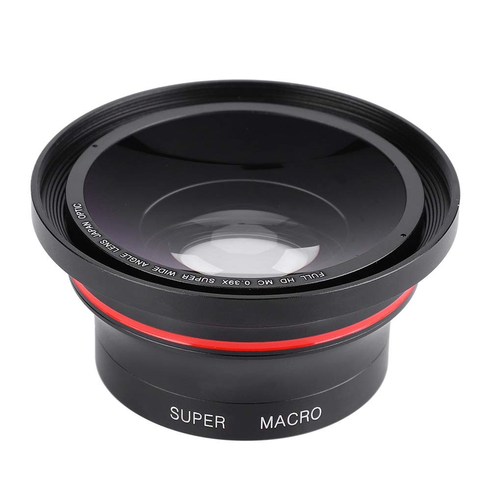 Fish Eye Lens for Camcorder,Universal 55mm & 37mm Fisheye Lens for Camcorder & Dv Digital Camera - Super Wide Angle 0.39X with Phone Clip