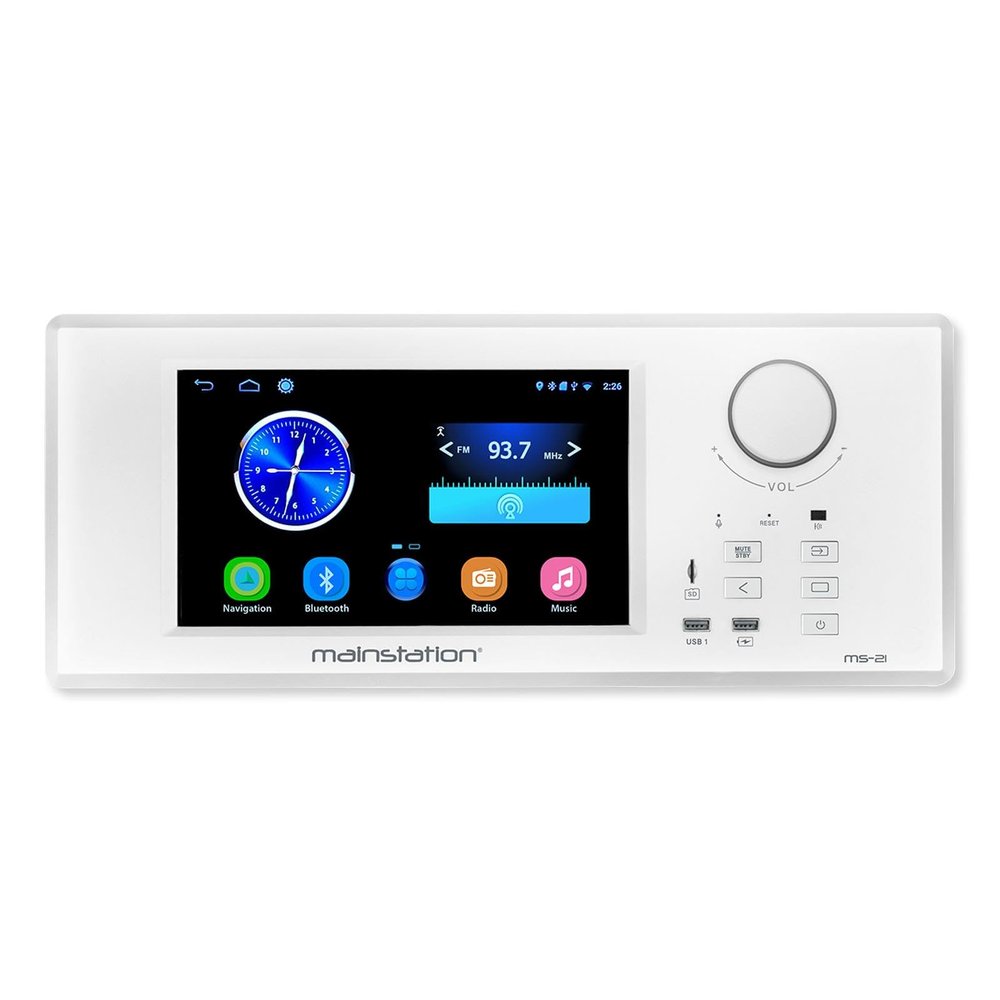 OEM Systems MS-21 Mainstation in-Wall Entertainment System, White (MS-21-W-AC)