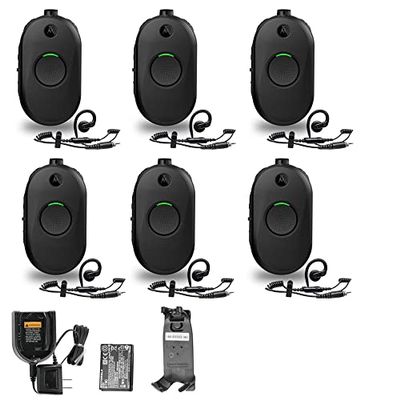 6 x Motorola CLP1010e 1-Channel 2-Way UHF Business Radio (CLP1010E)
