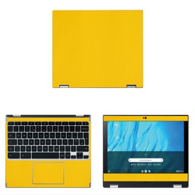 Decalrus - Protective Decal for The Acer Chromebook Spin 311 CP311-3H (11.6" Screen) Laptop Yellow Carbon Fiber wrap CFacerChrmbk311_3hYellow